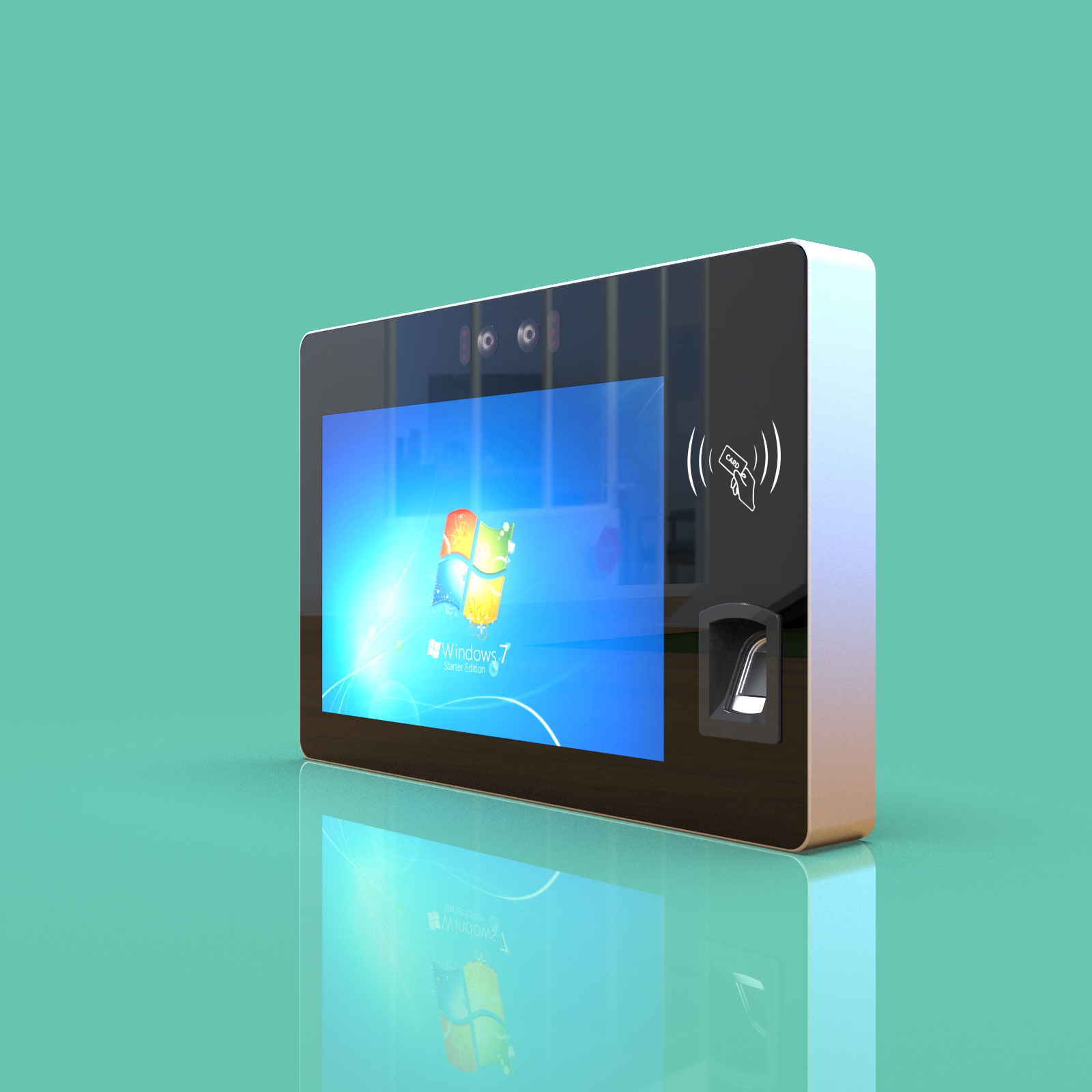 10.1-inch Card Reader + Fingerprint and Face Recognition All-in-one ...